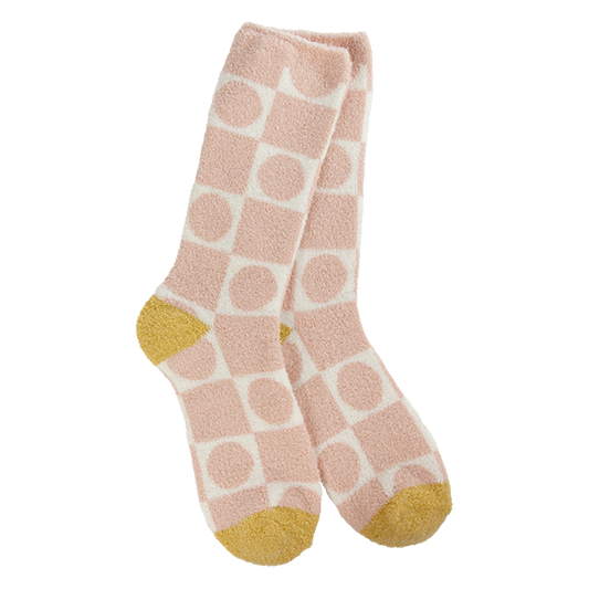 World's Softest® Socks - Cozy Cali Geometric Rose