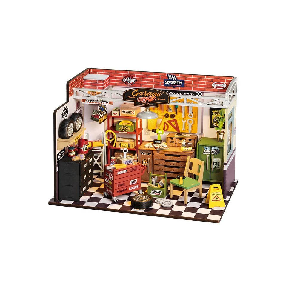 Hands Craft - DIY Miniature House Kit: Garage Workshop