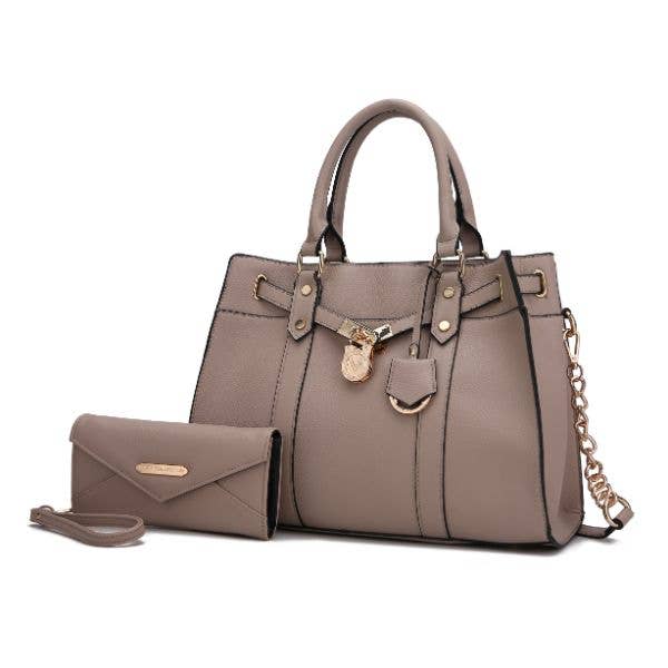 MKF Collection - Christine Vegan Leather Women Satchel Bag & wallet by Mia K