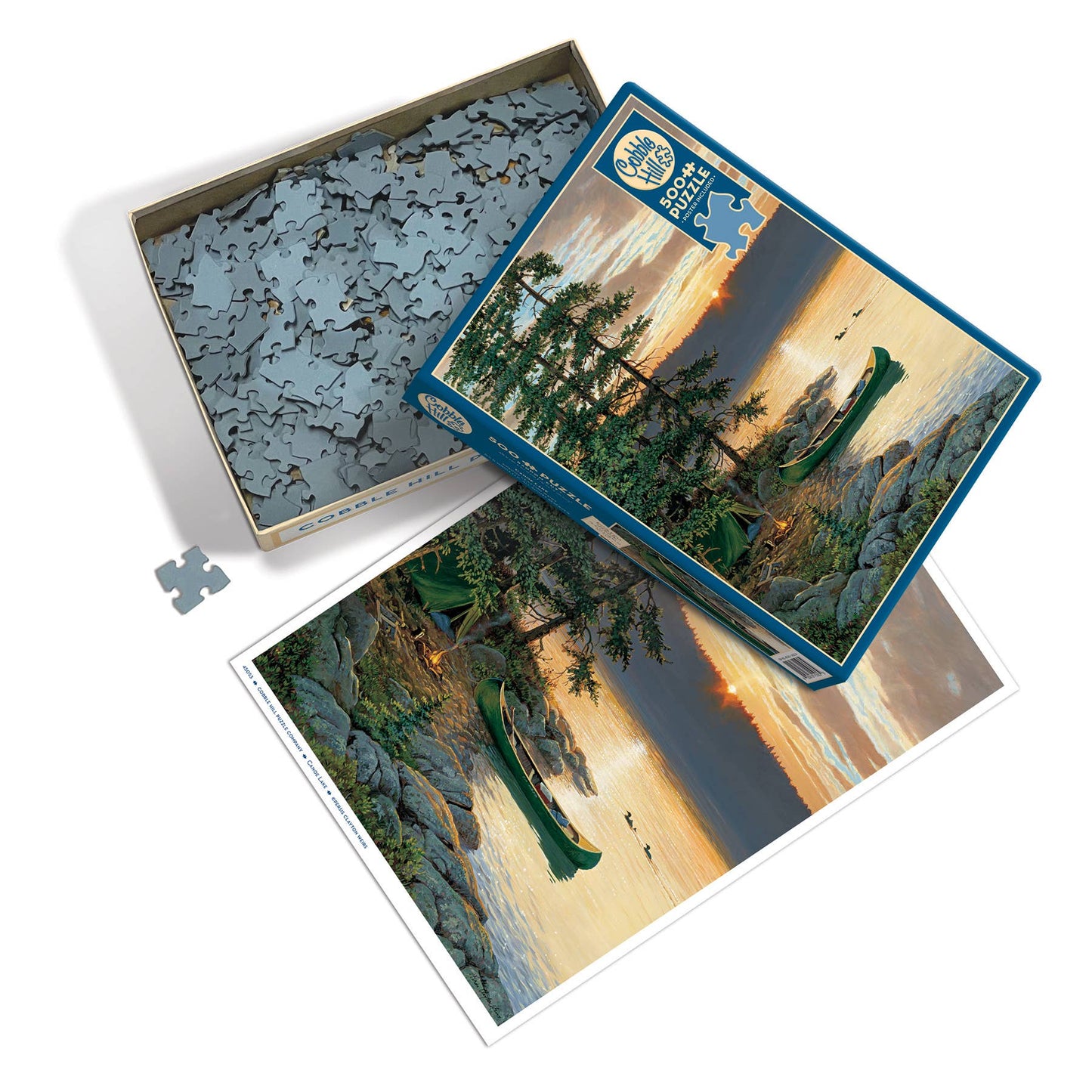 Outset Games and Cobble Hill Puzzles - Canoe Lake 500-Piece Puzzle