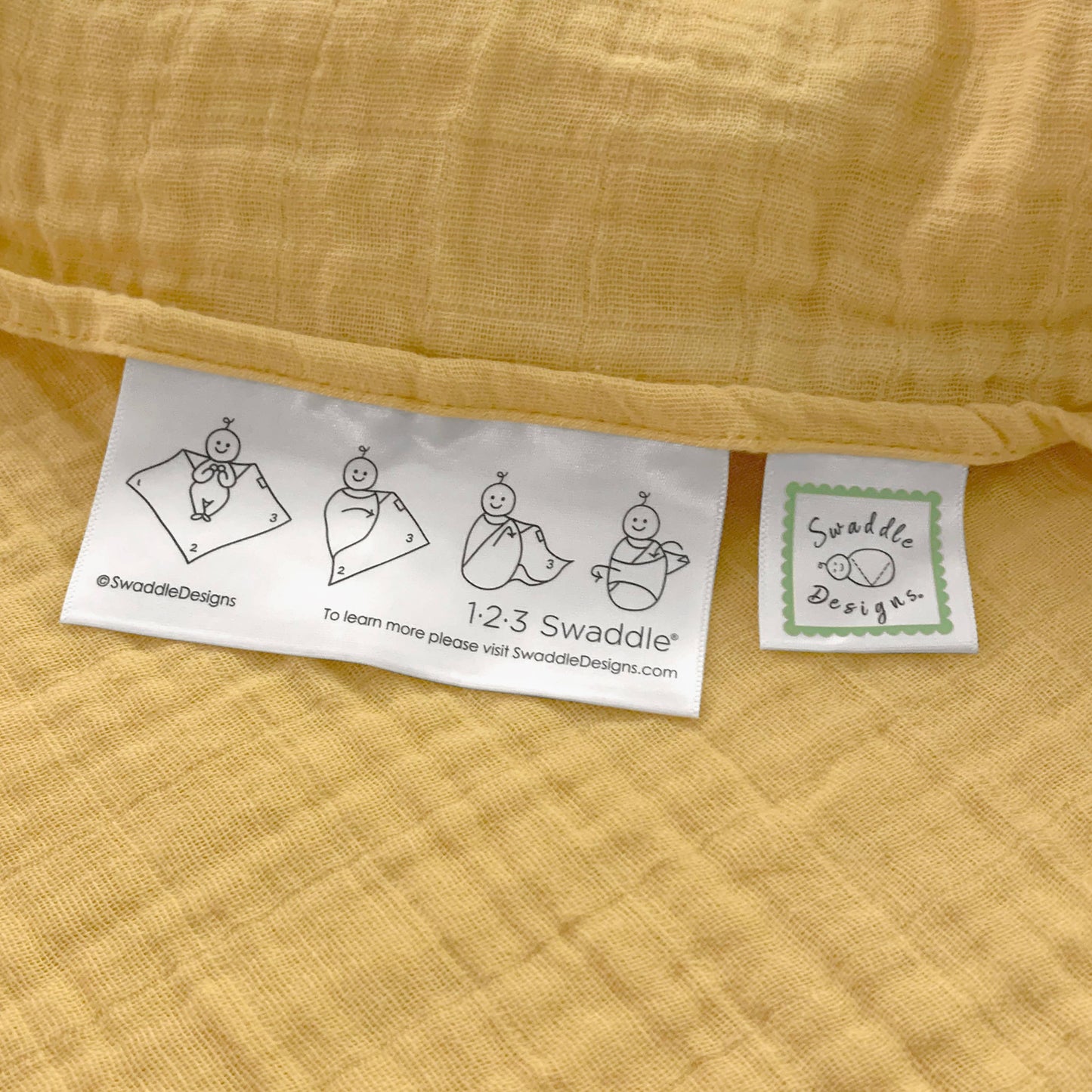 SwaddleDesigns - Gold Muslin Swaddle Blanket, Premium Cotton