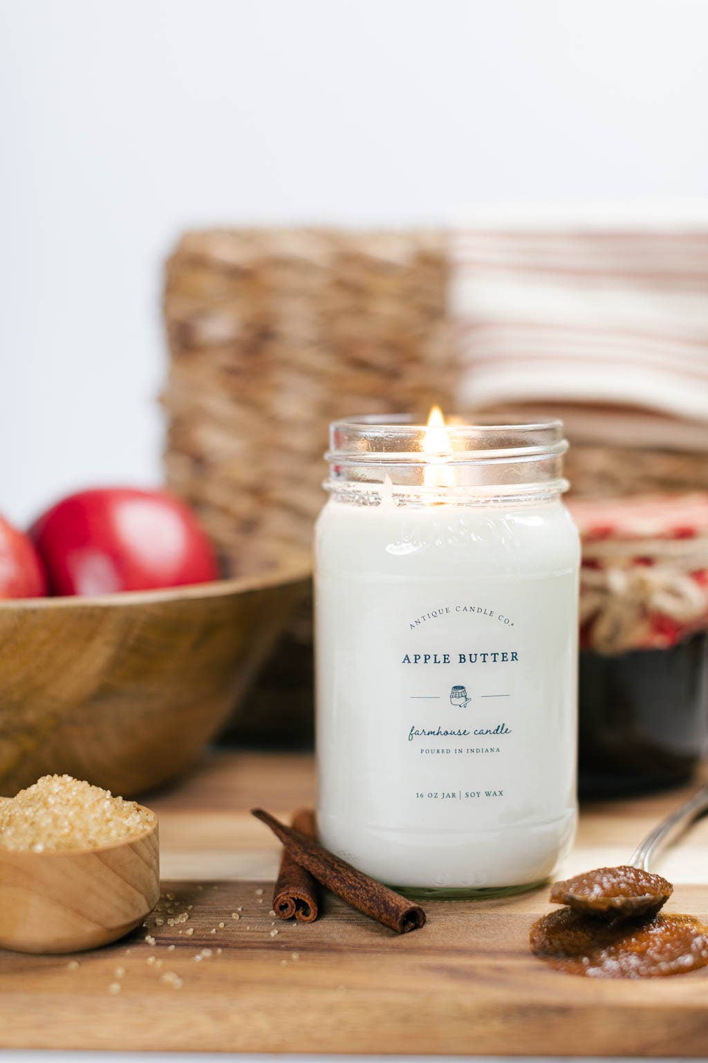 Antique Candle Co.® - Apple Butter - Soy Wax Mason Jar Candle
