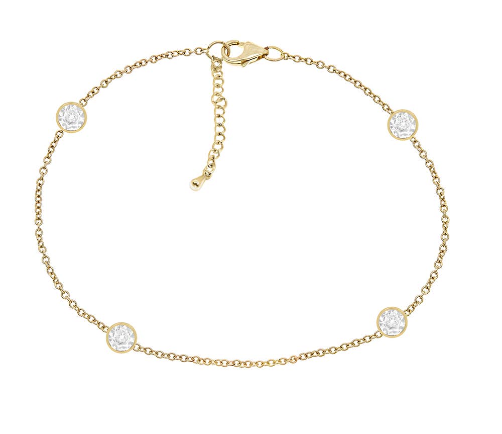 Maya J - Ankle Bracelets - 14K Gold-Plated - Full Display