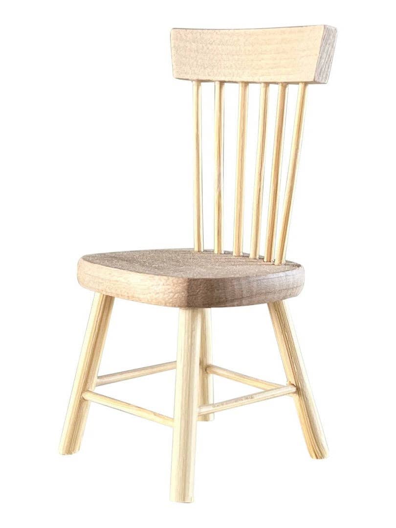 Macy Mae Dollhouse Designs - Dollhouse Classic Windsor Dining Chair | Natural Wood