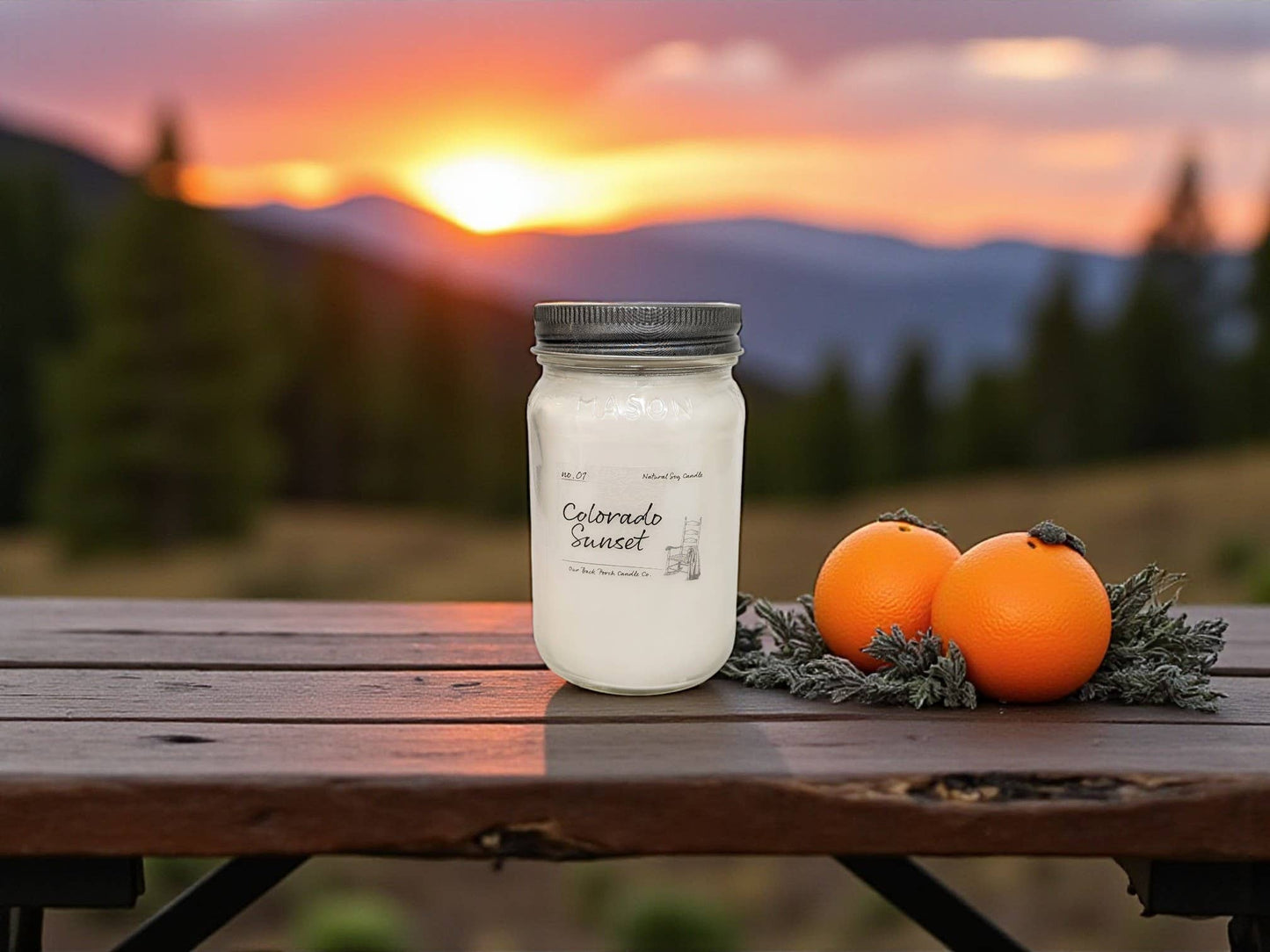 Back Porch Candle Co - Colorado Sunset | Hand-Poured Soy Candle | Colorado Made