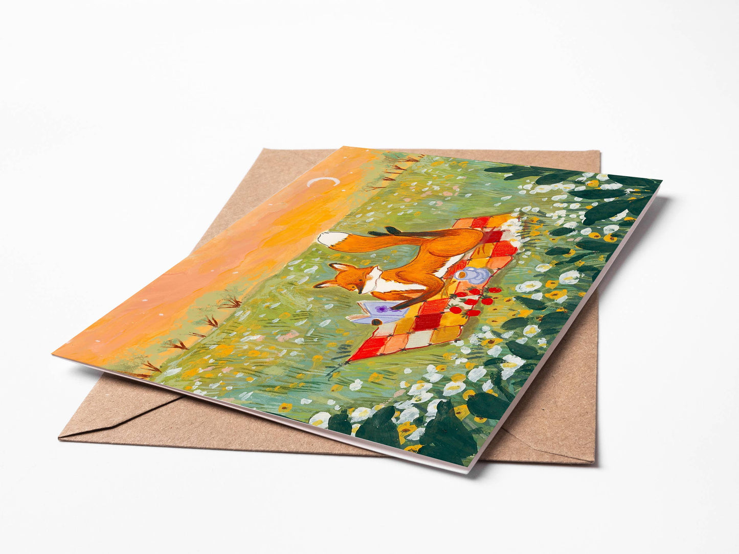 Randi Lynn Reed Illustration - Summer Picnic Single Blank Greeting Card