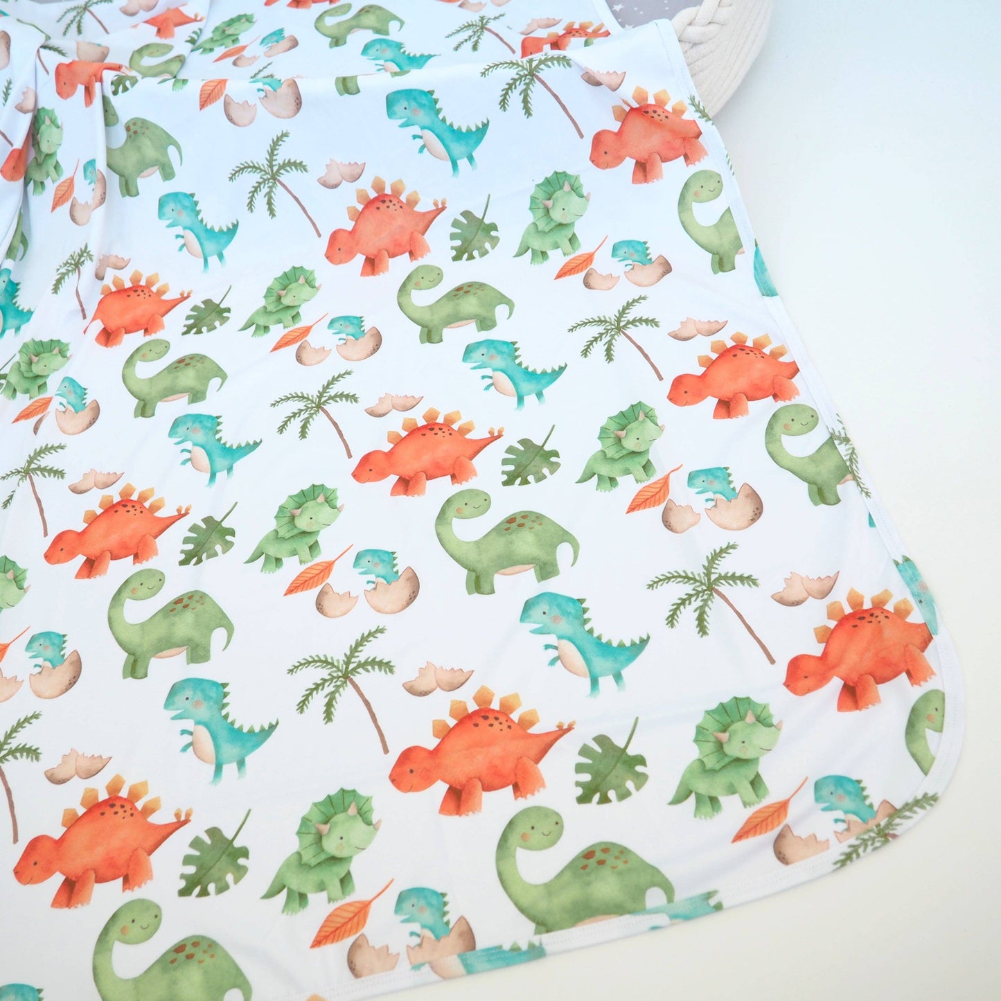 Honey Lemonade - Buttery Soft and Stretchy Swaddle Blanket - Dino