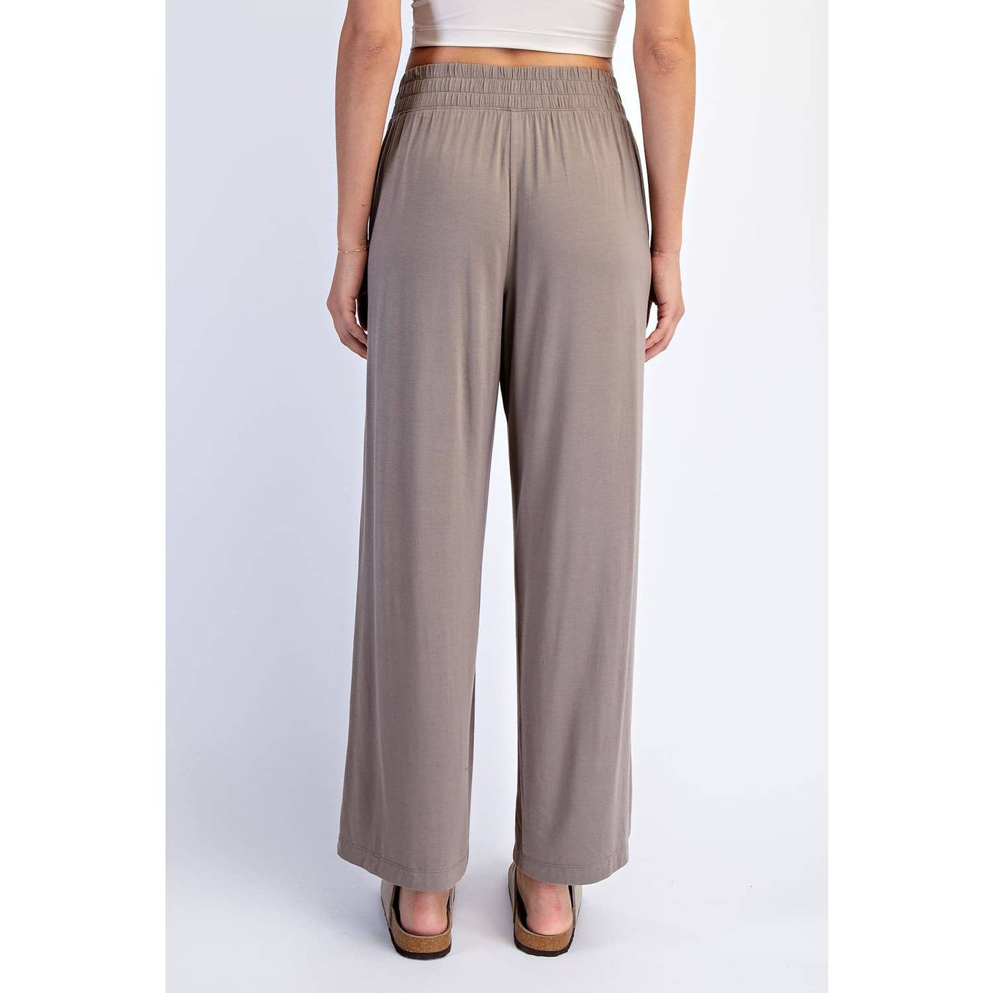 Rae Mode - VISCOSE MODAL CROPPED WIDE LEG PANTS