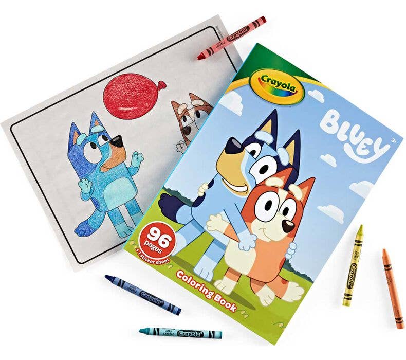 Really Big Coloring Books | ColoringBook.com - Bluey Crayola 96 Page Coloring Book with Sticker Sheet