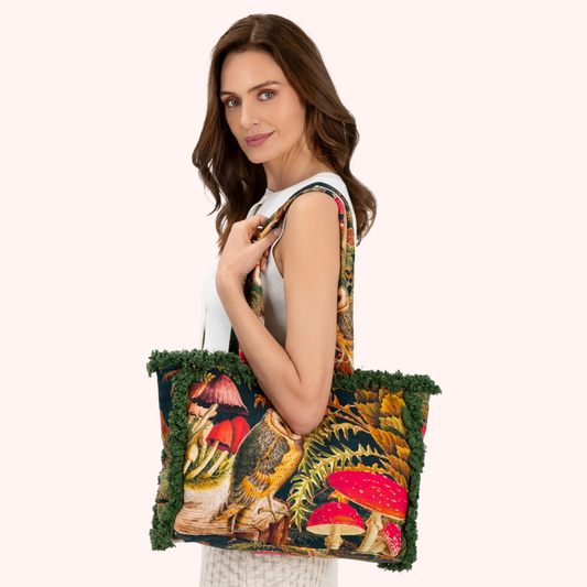 Powder Design inc - US - Fringed Tote Bags - Woodland Owl