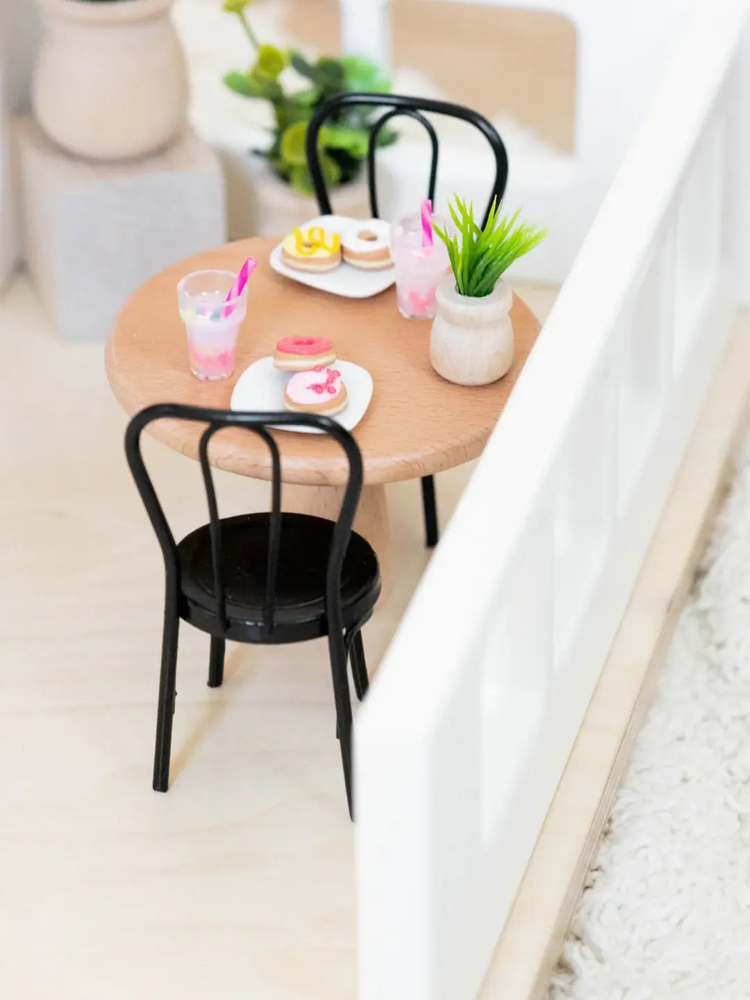 Macy Mae Dollhouse Designs - Dollhouse Metal Bistro Chair Set | Black