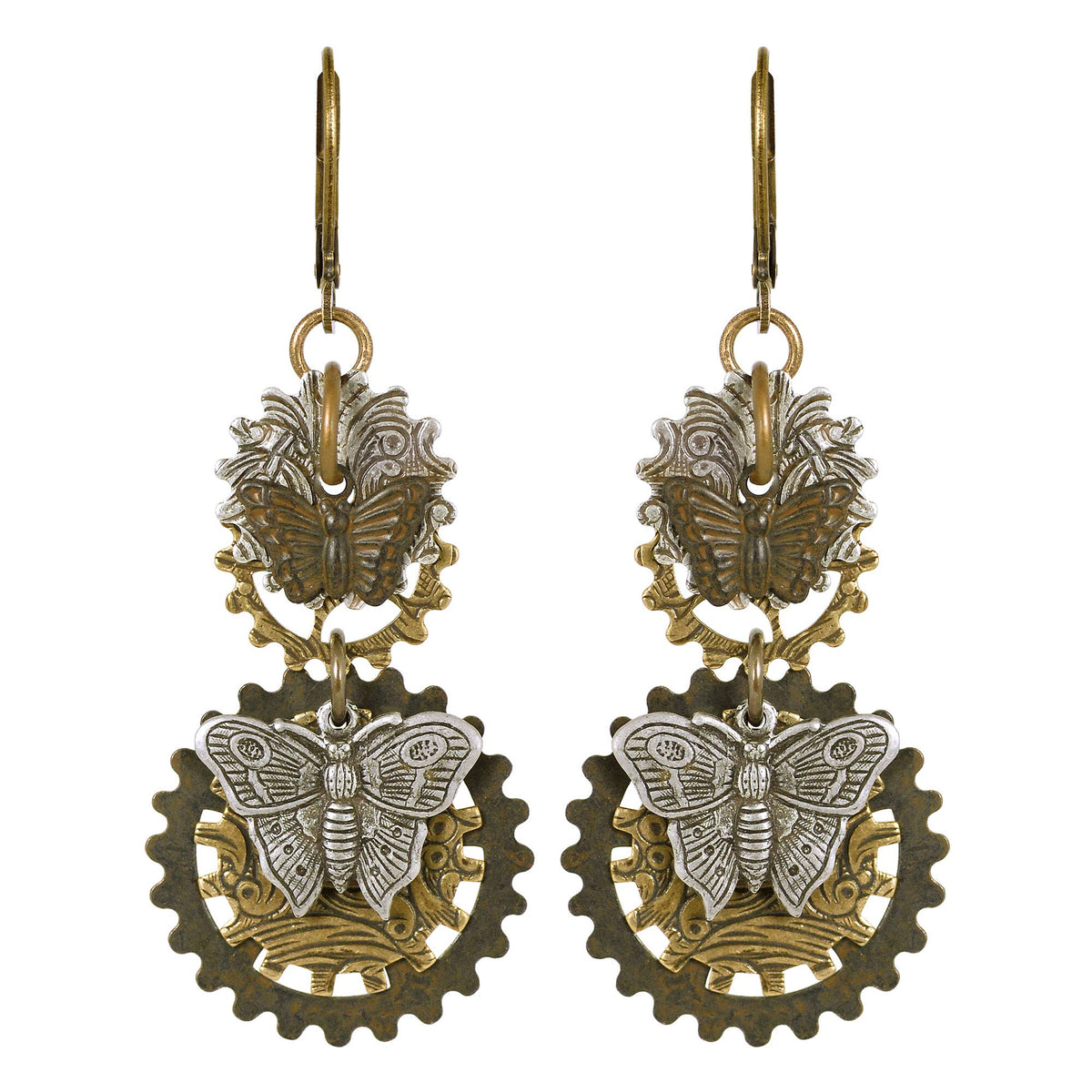 NoMonet - Steampunk: Butterfly Tapestry Steampunk Earrings