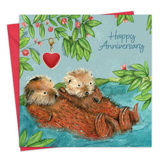 Twizler Ltd - Beavers Anniversary Card & Gift with Detachable Heart Charm