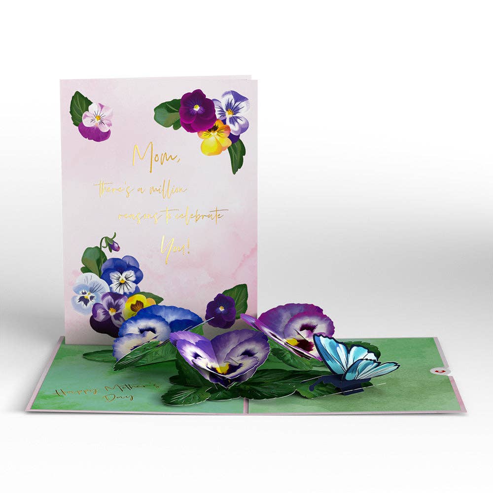 Lovepop Cards - Mother’s Day Pansies Card, 5x7" Pop-Up Cards (-62%)