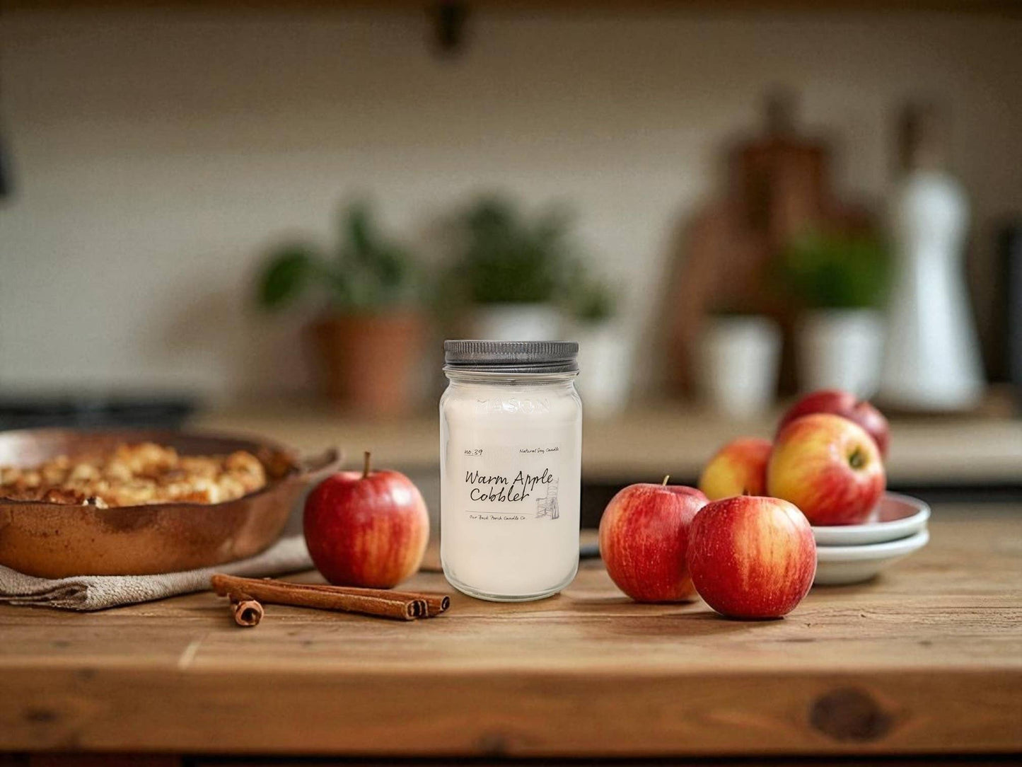 Back Porch Candle Co - Warm Apple Cobbler | Soy Candle | Farmhouse