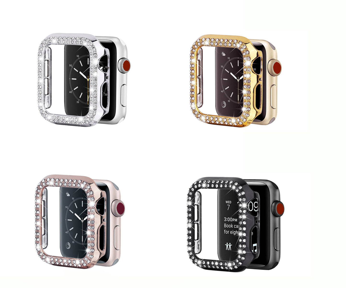 ShopTrendsNow - Rhinestone Crystal Bling Apple Watch Case Frame