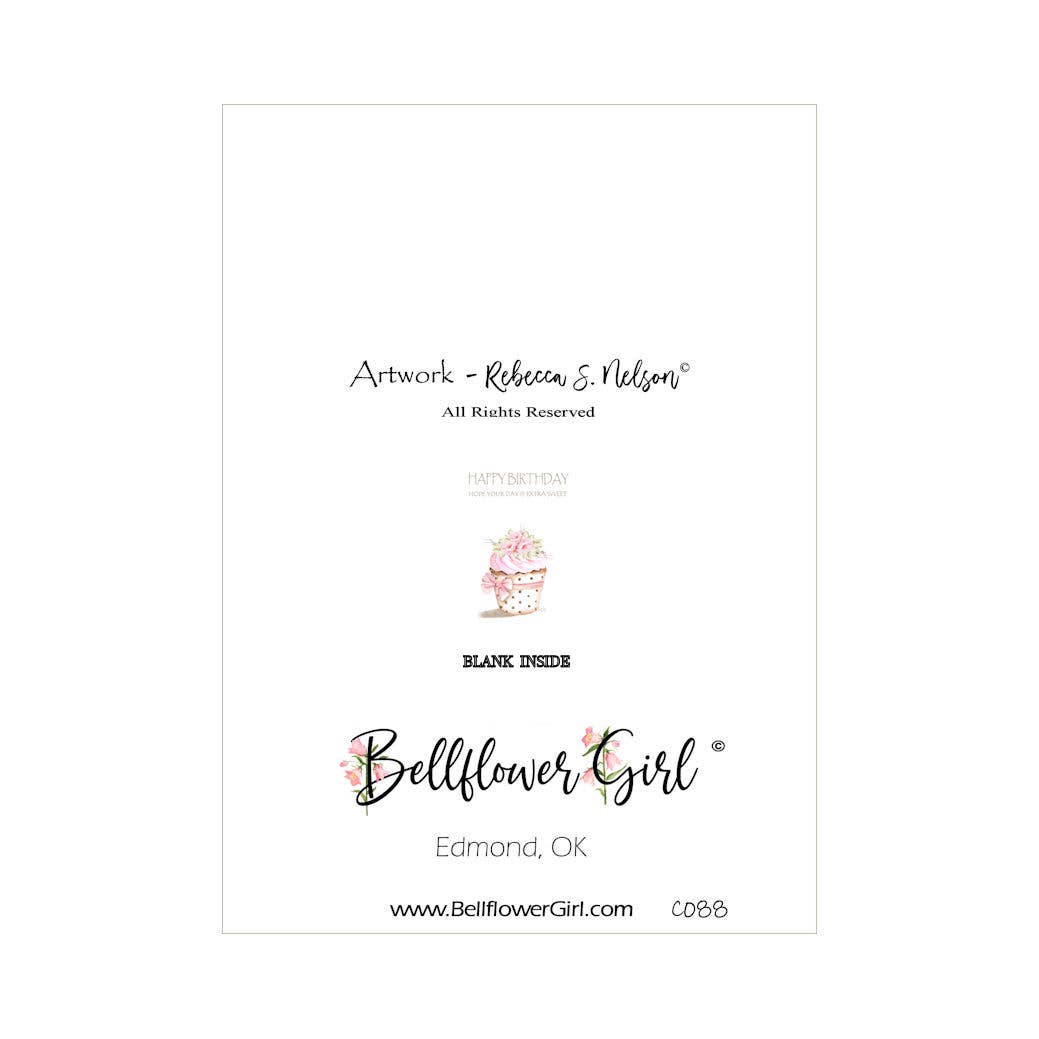 Bellflower Girl - Happy Birthday - Hope Your Day's Extra Sweet Friendship Card