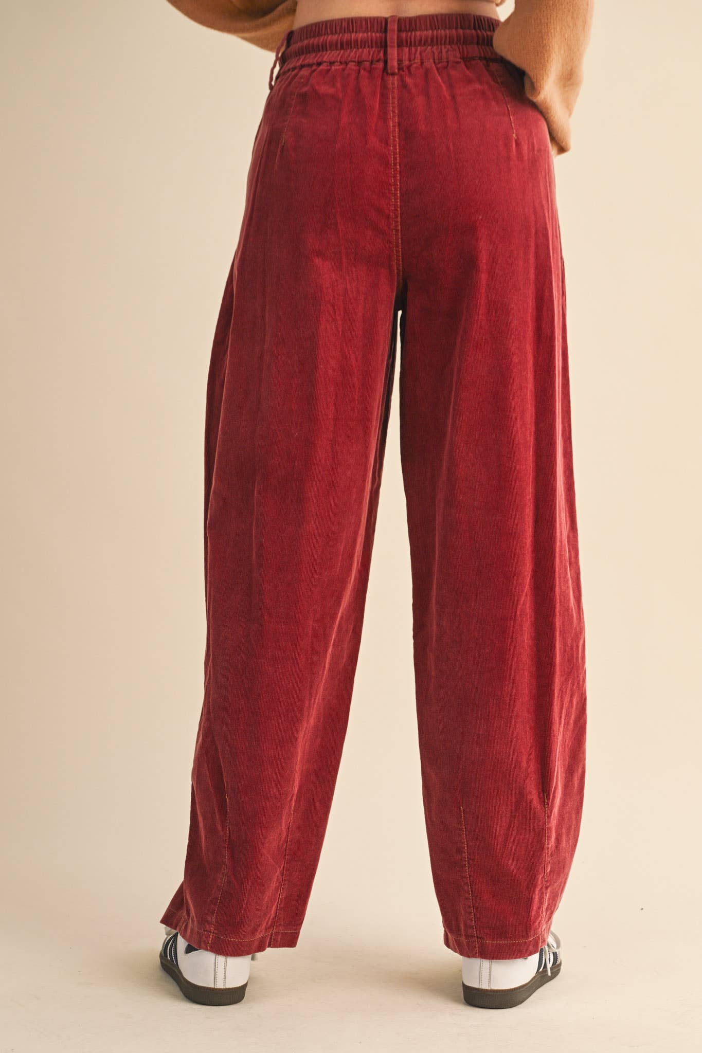 &MERCI - WASHED CORDUROY PLEATED BARREL PANTS MP4155