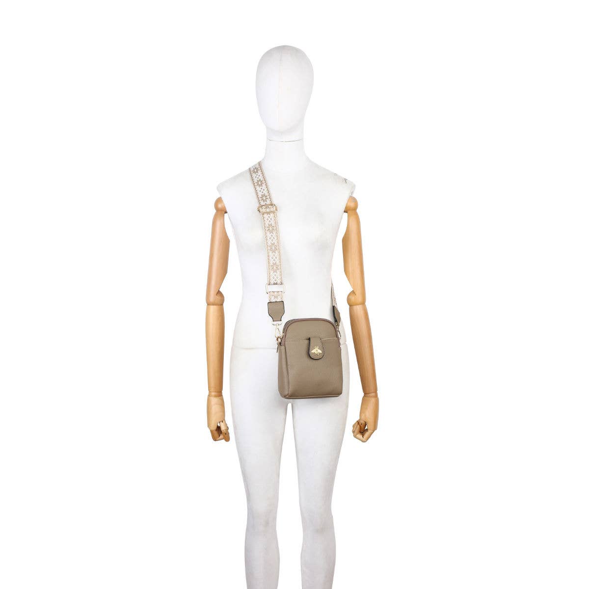 Papaya Fashion Ltd - B23001 Cross Body Handbag with double zip top sections