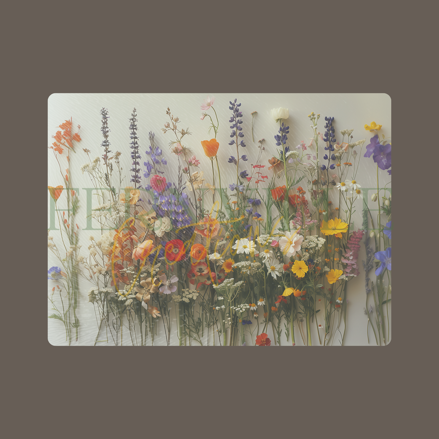 Fernville Creations - Tempered Glass Cutting Board: Wildflower Charcuterie Tray