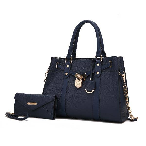 MKF Collection - Christine Vegan Leather Women Satchel Bag & wallet by Mia K