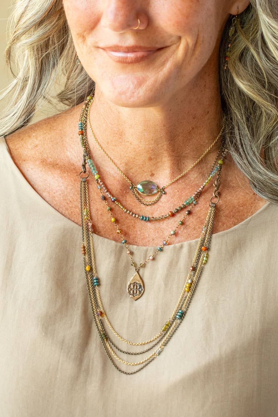 Anne Vaughan Designs Jewelry - Crisp Autumn 15-17" Crystal Statement Necklace