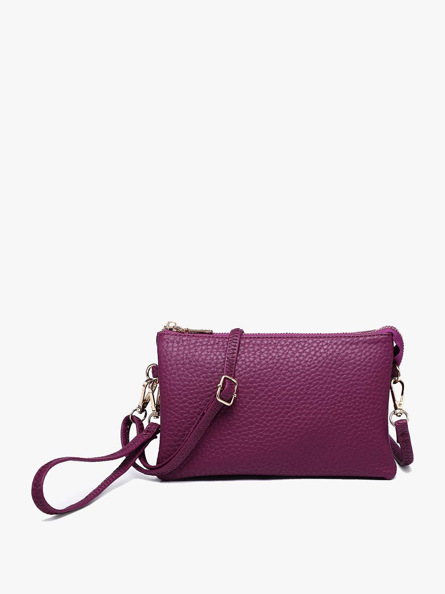 Jen & Co. - M013 Riley Monogrammable 3 Compartment Crossbody/Wristlet