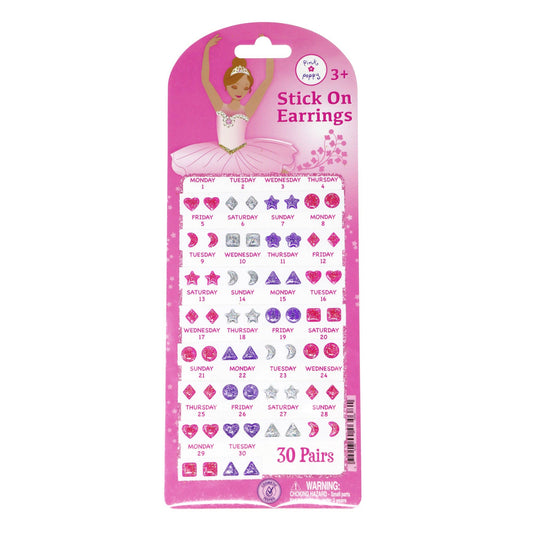 Pink Poppy USA - 30 Pairs Ballerina Stick On Earrings | Pack of 12