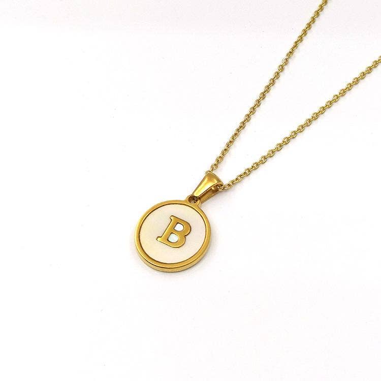 Mio Queena - Round 18K Gold-plated Stainless Steel 26 Letters Necklace