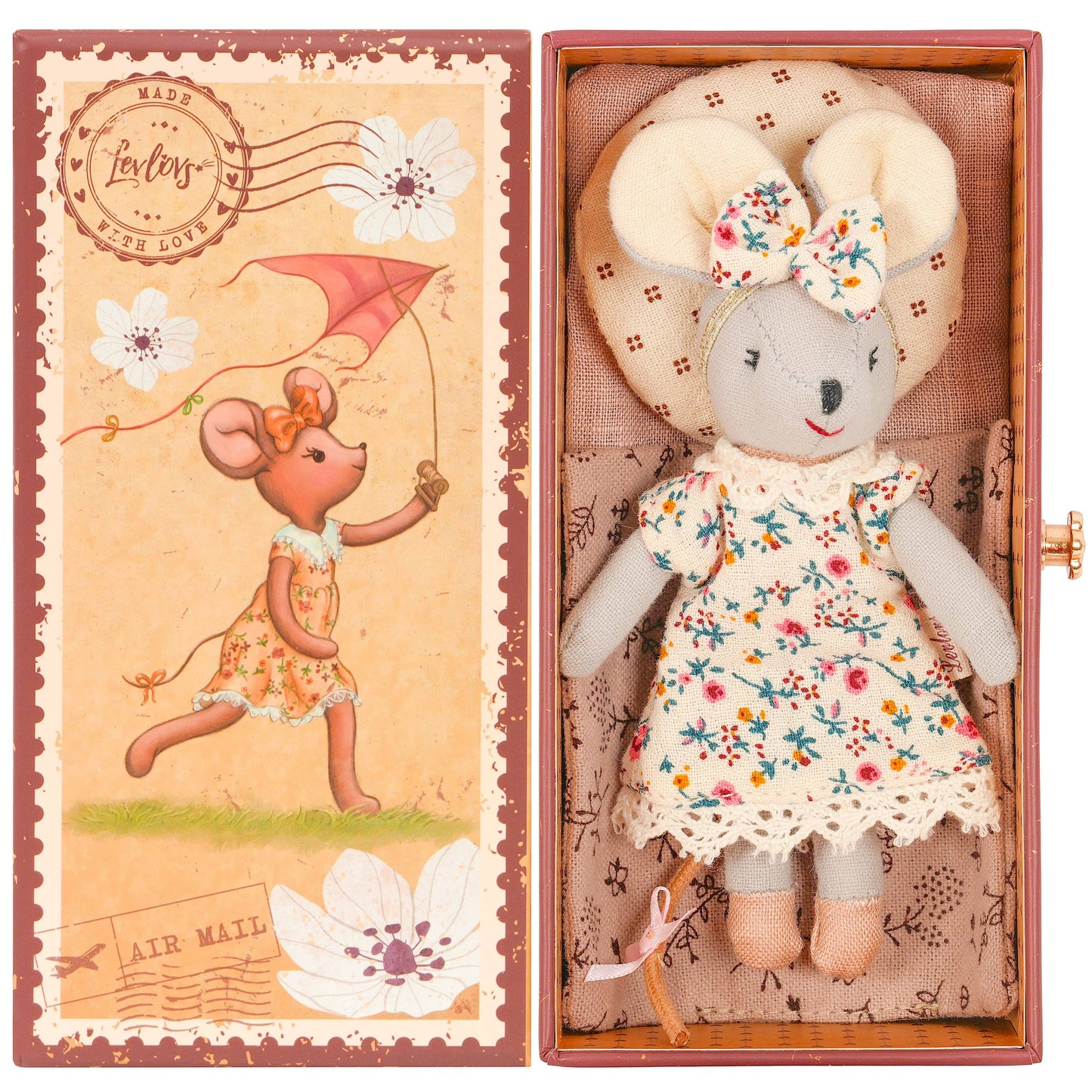 LEVLOVS - Levlovs Mouse Chloe in Stamp Holder Box with Bedding  