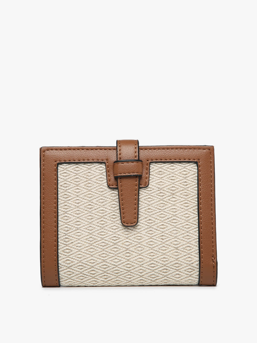 Jen & Co. - *SALE* WL2066 Bessie Canvas Wallet w/ Slip Closure