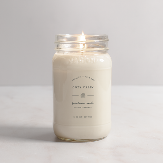 Antique Candle Co.® - Cozy Cabin - Soy Wax Mason Jar Candle