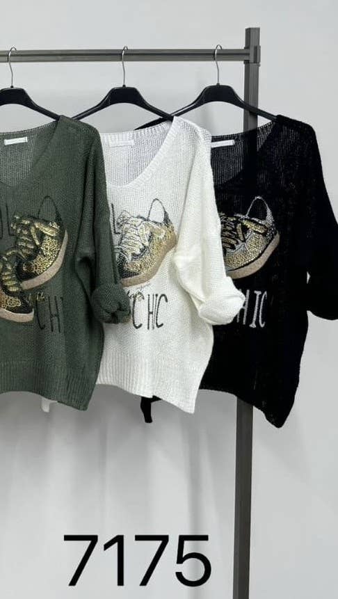 Dance in Paris - New Top-knit V nek