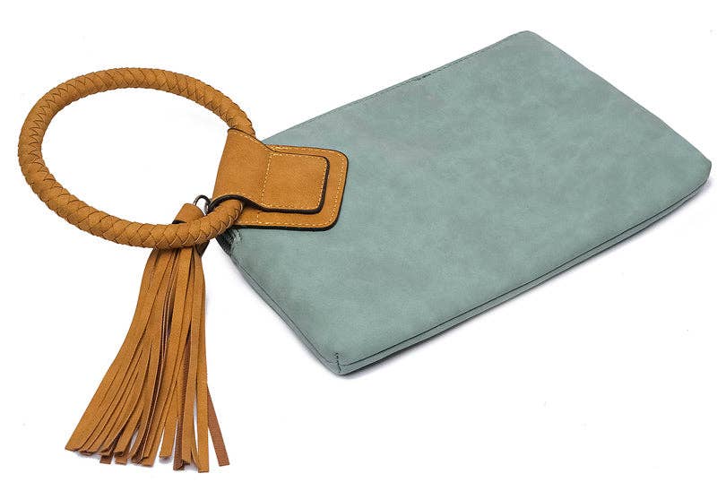 MiMi Wholesale - BP204 Fashion Cuff Handle Tassel Wristlet Clutch