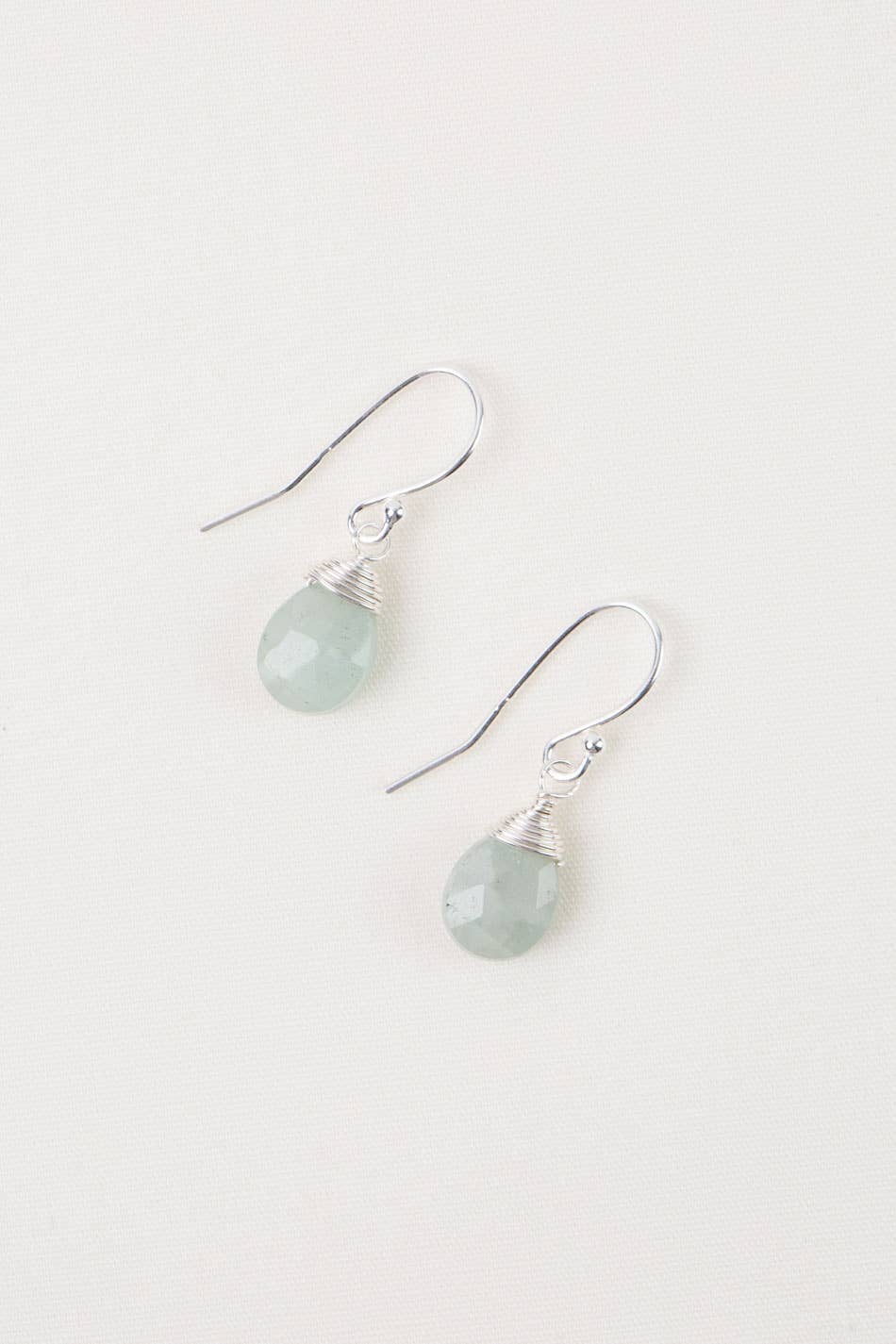 Anne Vaughan Designs Jewelry - Birthstone March Silver Aquamarine Simple Earrings