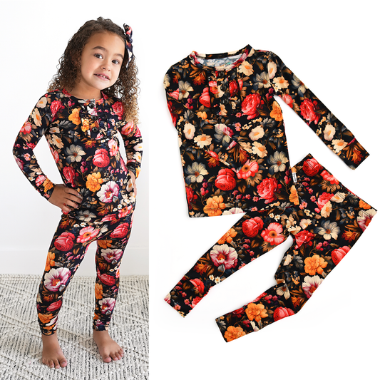 Gigi and Max - Lola Ruffle Two Piece Set Bamboo Clothing Kids Pajamas