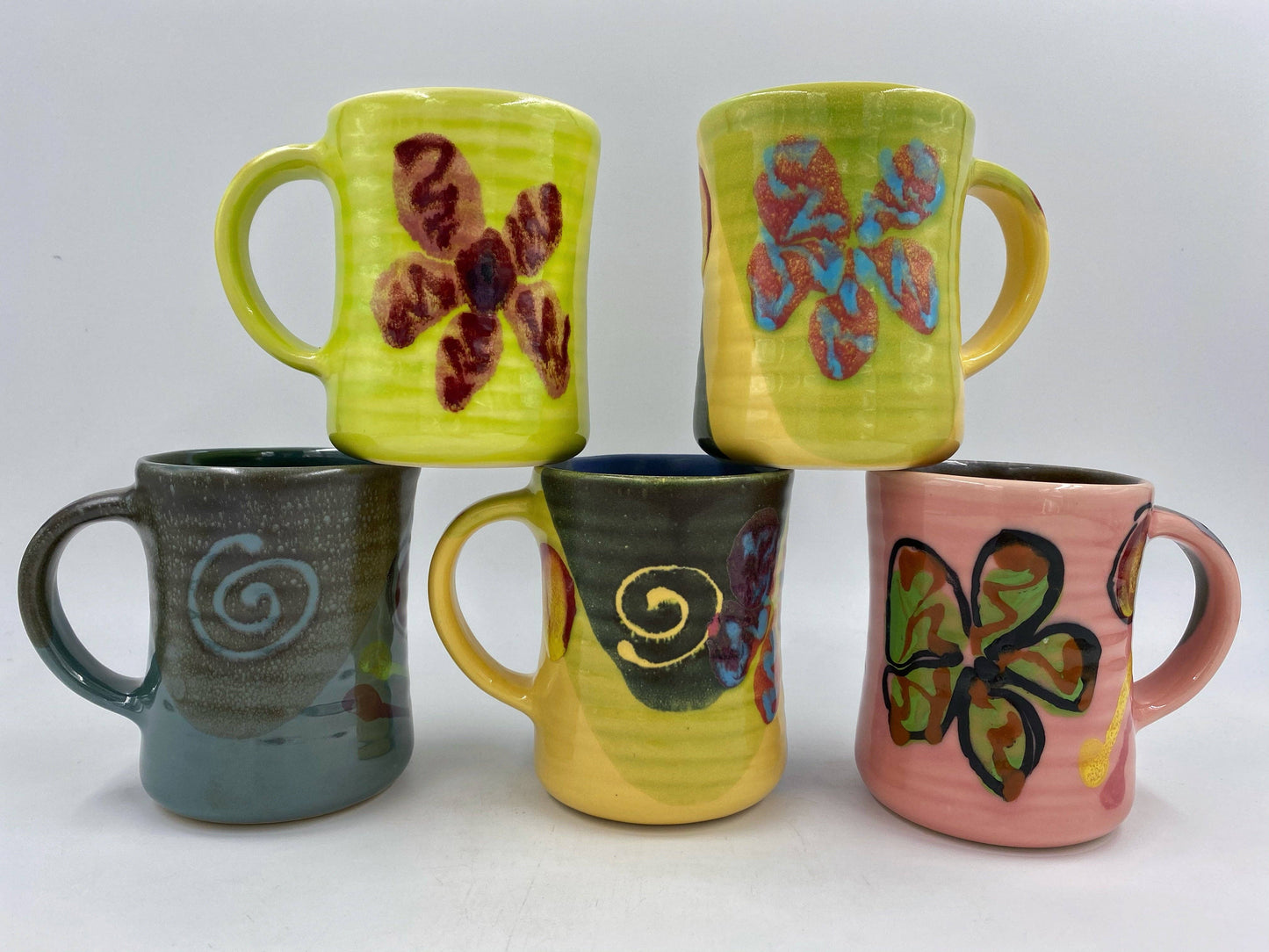 Lasser Ceramics - Green Poppy Mug