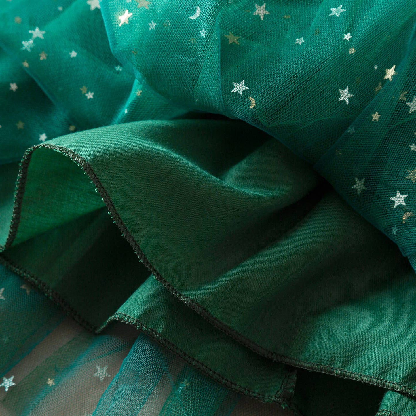 Little Trendy - Christmas girls star sequin tutu dress with flying sleeve