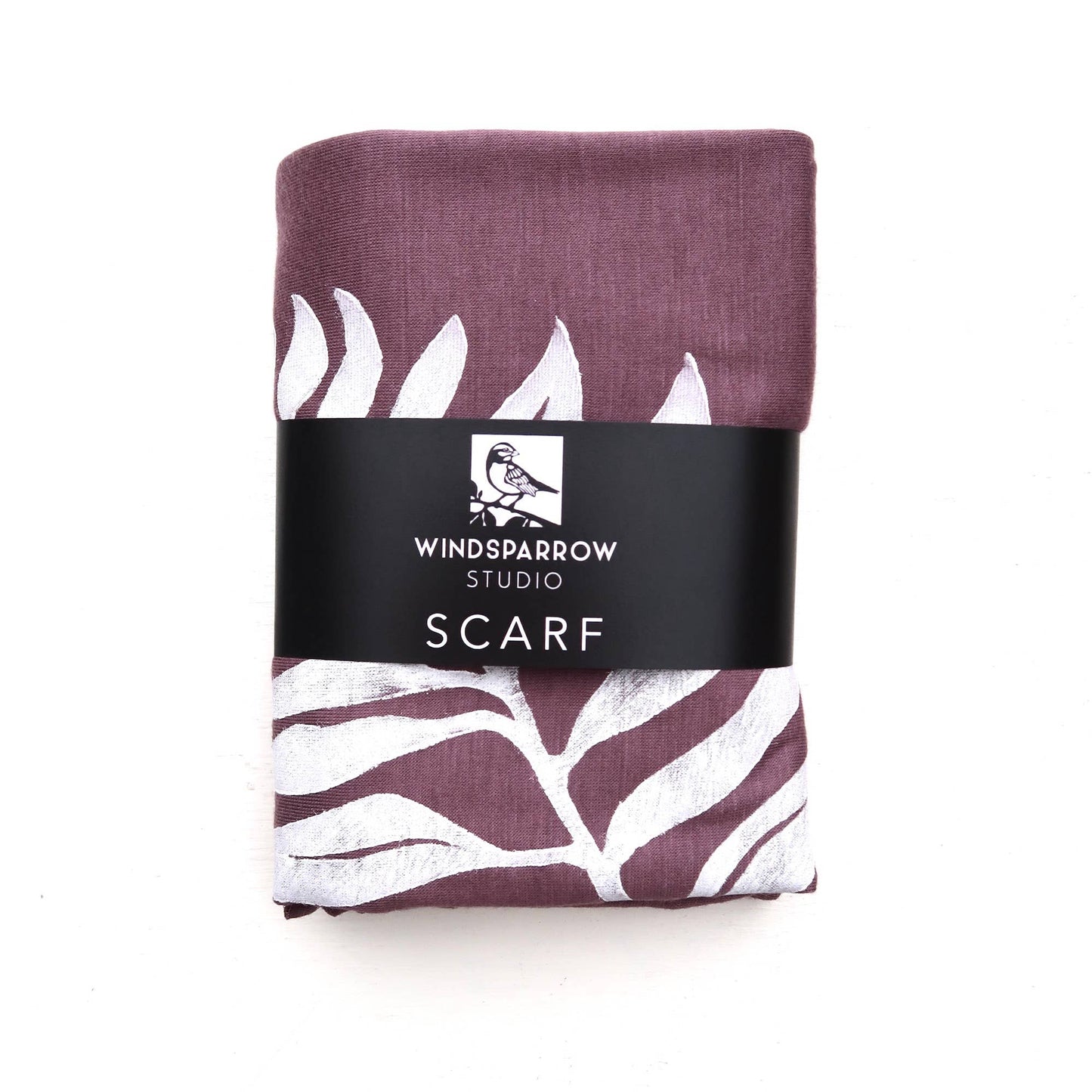Windsparrow Studio - Scarf - Frond (white ink)