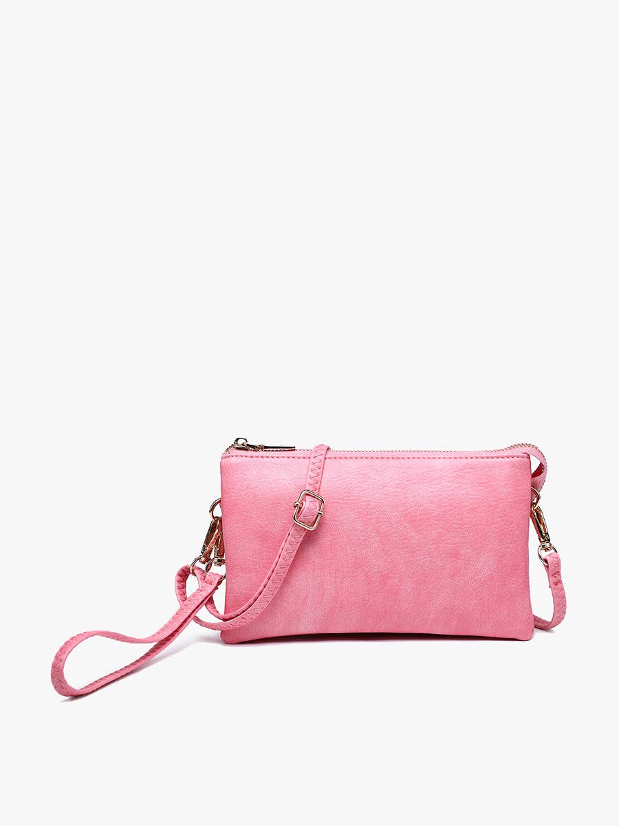 Jen & Co. - M013 Riley Monogrammable 3 Compartment Crossbody/Wristlet