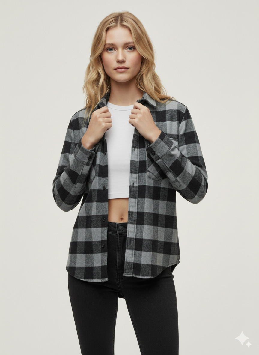 Hawk's Bay - Flannel Long Sleeve Buffalo Plaid Shirt