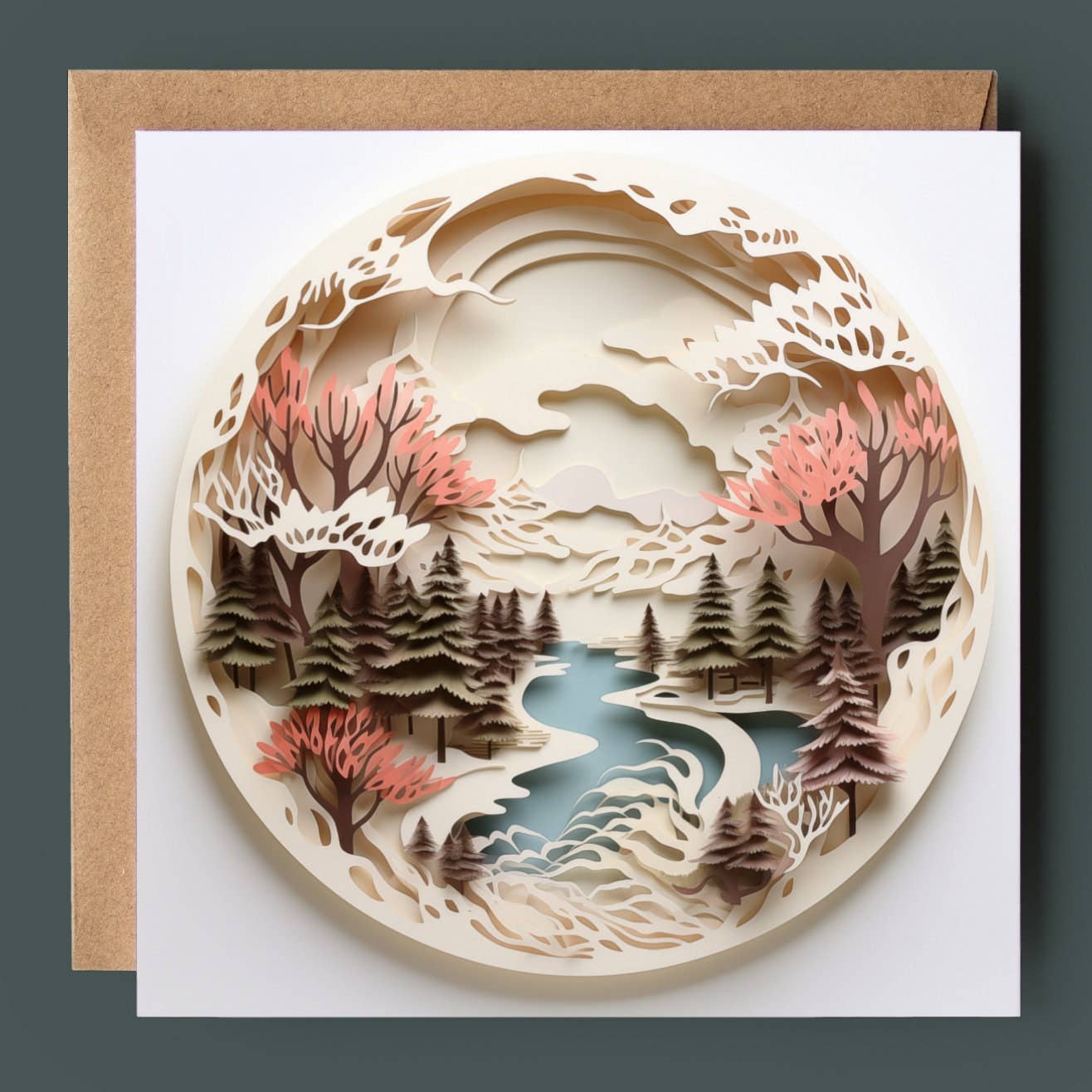 Good Post Day - Pink Landscape 2D Printed Card