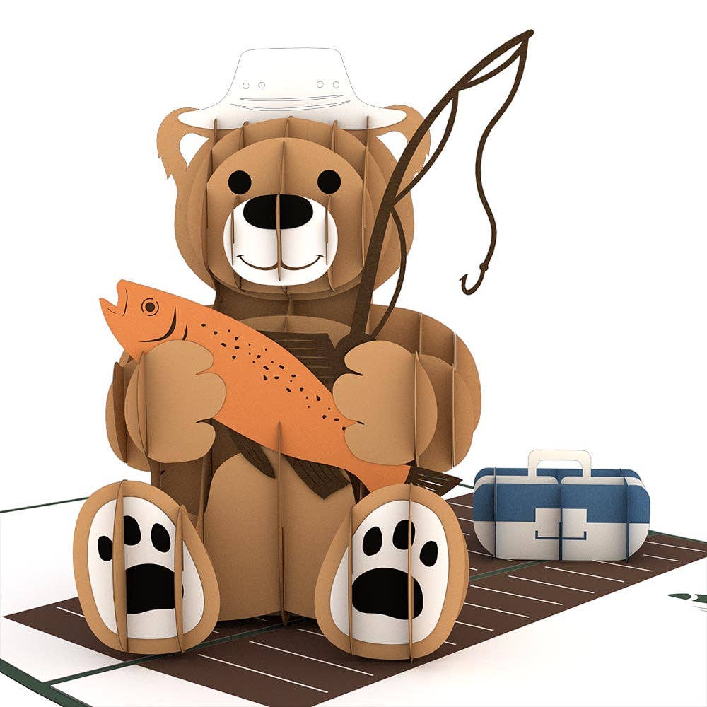 Lovepop Cards - Fishing Bear 5''x7'' Card, Pop-Up Cards (-62%)