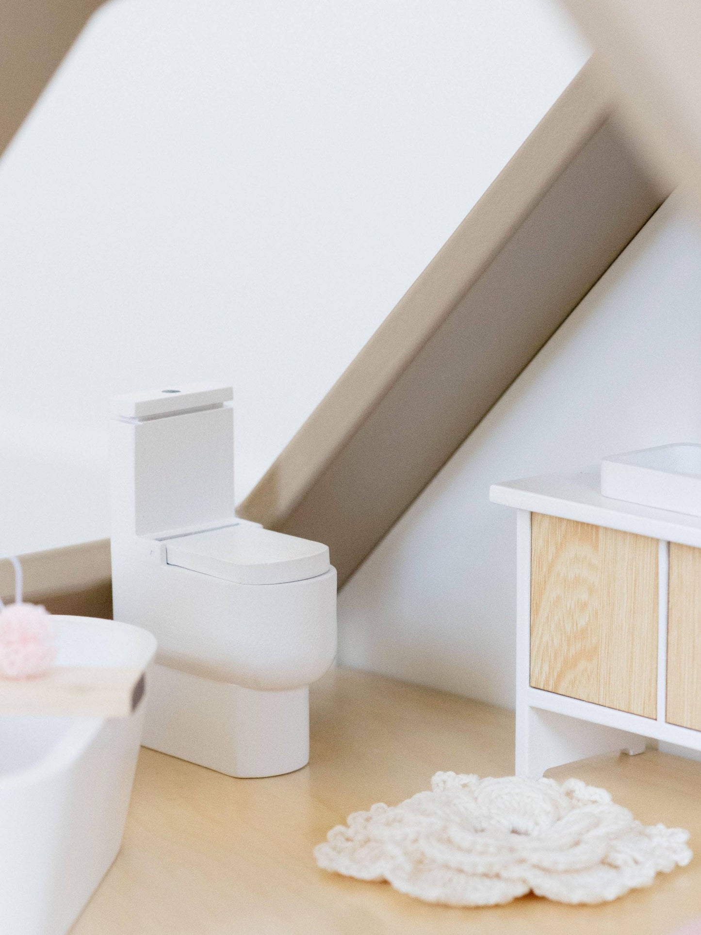 Macy Mae Dollhouse Designs - Dollhouse Toilet | White