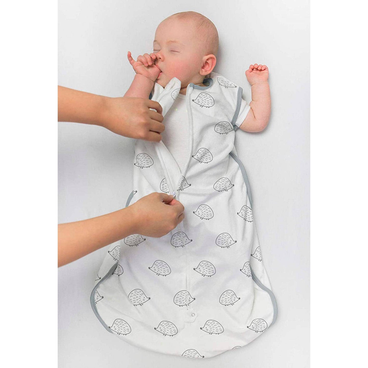SwaddleDesigns - Muslin Non-Weighted zzZipMe Sack - Watercolor Mountains & Trees