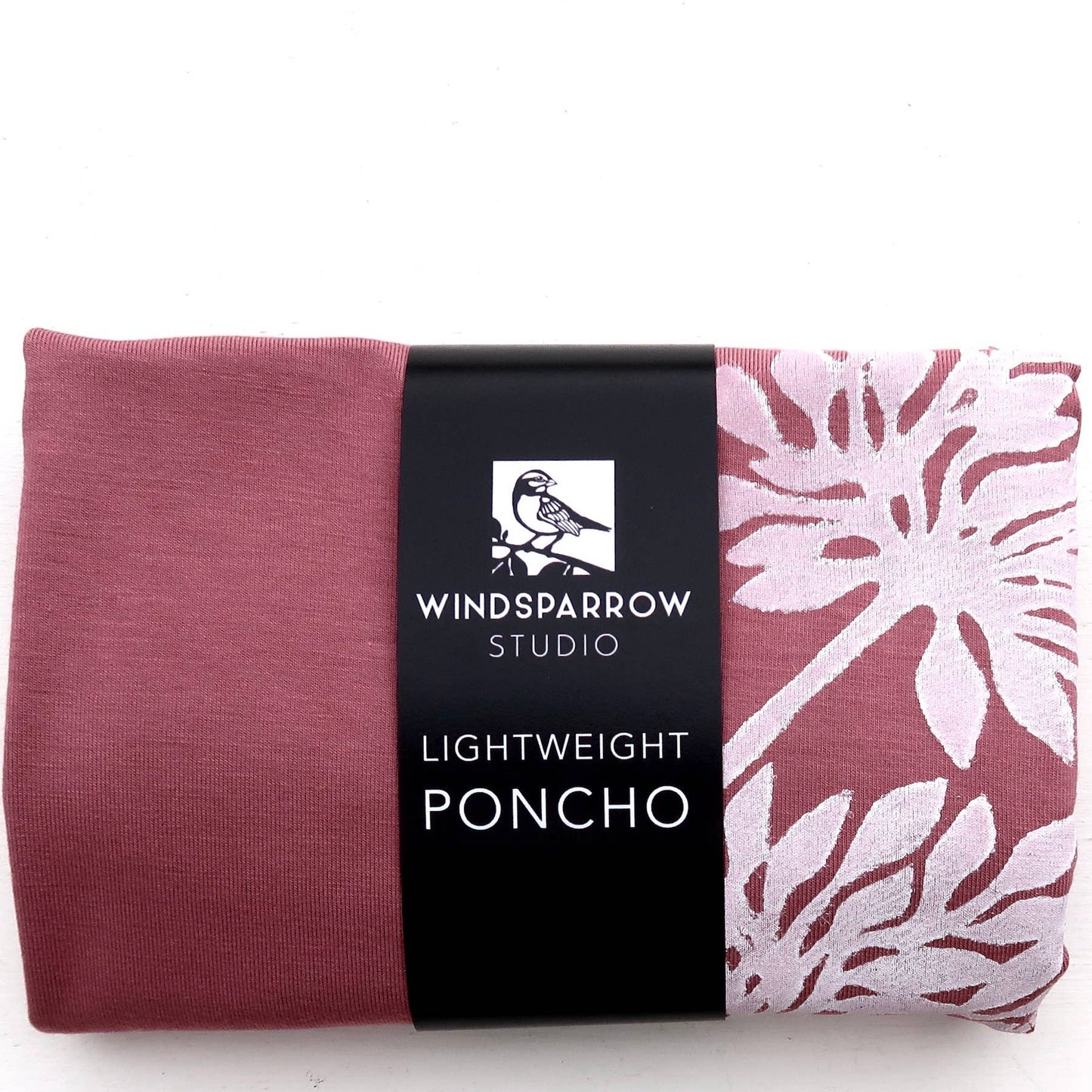 Windsparrow Studio - Lightweight Poncho - Allium (white ink)