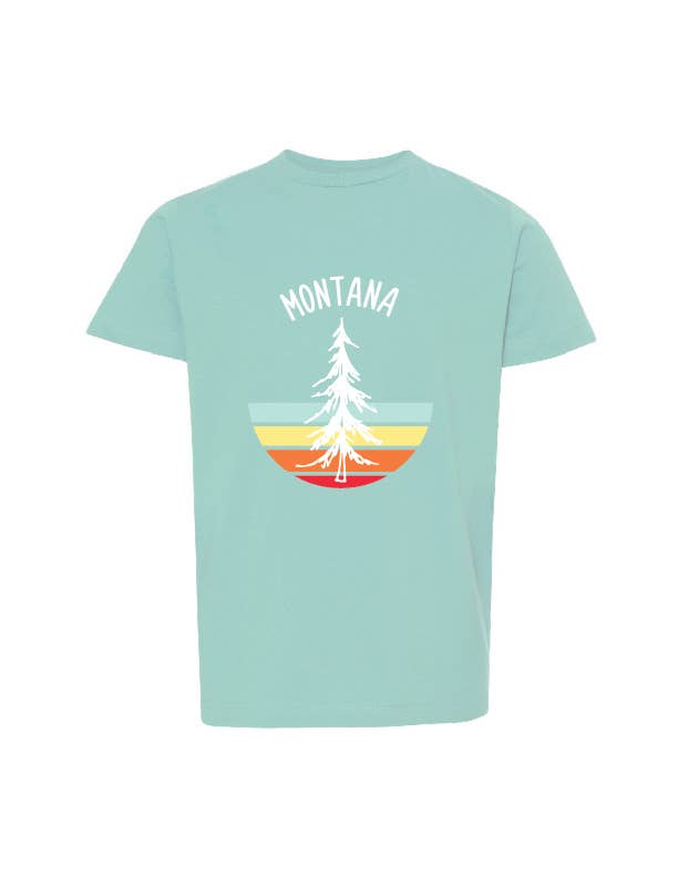 MT Brand Apparel - Colorful Pine - Youth Crew Neck Tee - Customizable