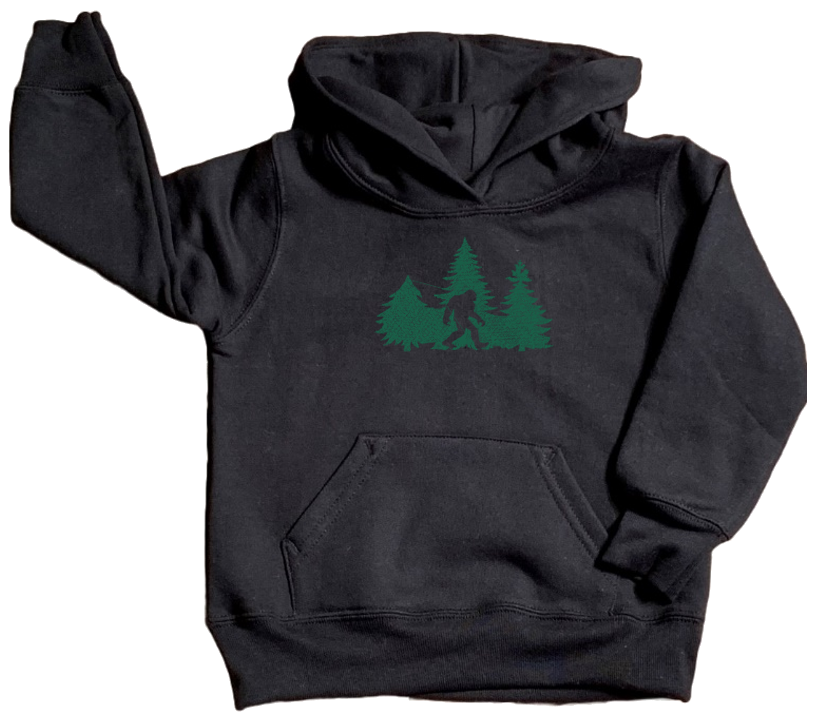 EMBELLISH By Kathleen - Embroidered Toddler Hoodie: Sasquatch in Trees