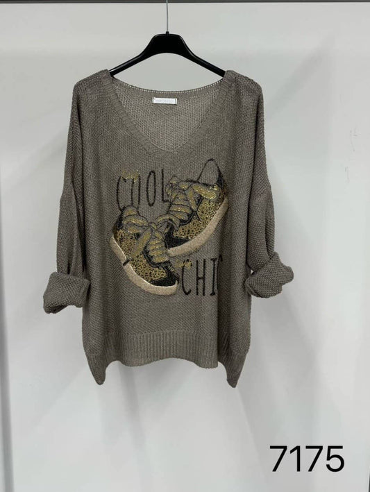 Dance in Paris - New Top-knit V nek