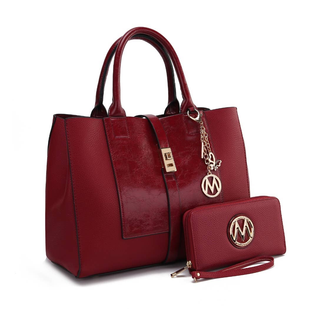 MKF Collection - MKF Yola Women's Satchel Bag with Wallet Set.